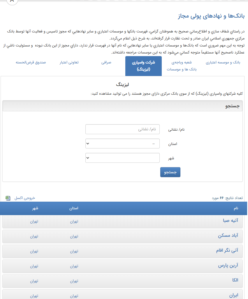 نحوه استعلام شرکت لیزینگ از بانک مرکزی-02